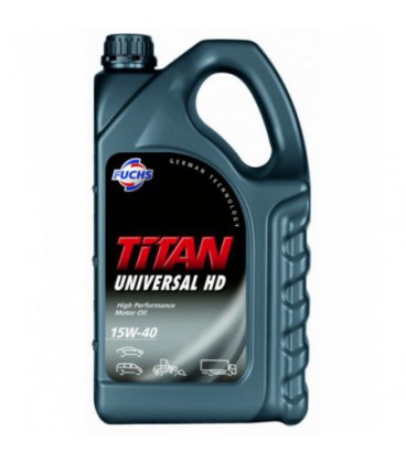 HUILE MOTEUR 15W40 TITAN UNIVERSAL HD BIDON DE 5 LITRES FUCHS