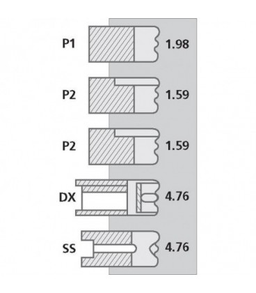 JEU DE 5 SEGMENTS 79.38MM ADAPTABLE PERKINS ET MASSEY FERGUSON 41158085 745902M91 745902Z91 82154