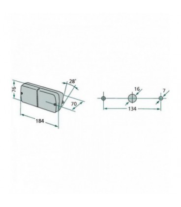 FEU AVANT DROIT ADAPTABLE MASSEY FERGUSON ET LANDINI 1676286M91 1678990M91 1808838M92 03188000