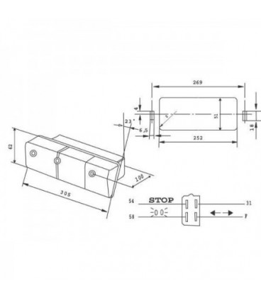 FEU ARRIERE GAUCHE ADAPTABLE MASSEY FERGUSON 1425885M92 02350000