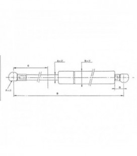 VERIN A GAZ DE PORTIERE ADAPTABLE MASSEY FERGUSON 3302442M91 3385316M91