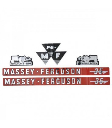 JEU D'AUTOCOLLANT ADAPTABLE MASSEY FERGUSON 35 3406970M91