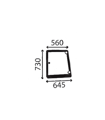 VITRE LATERALE GAUCHE ADAPTABLE NEW HOLLAND ET CASE IH 5182189 