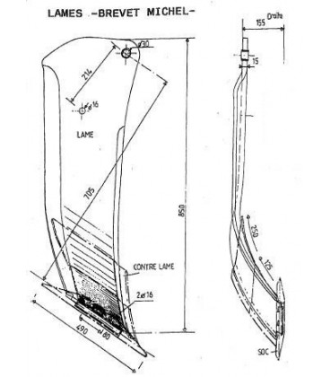 BRAS DE DENT TYPE MICHEL LONG.800MM