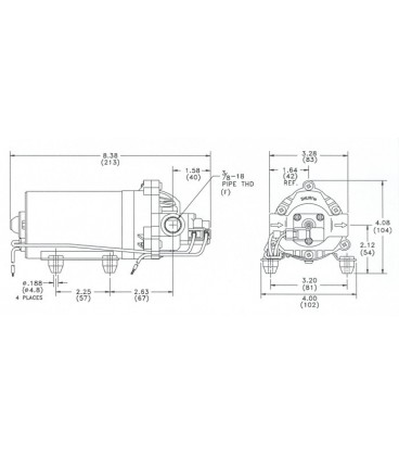 POMPE 12V SHURFLO 8000 5.5L/M 6.9B