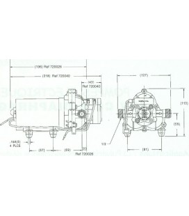 POMPE 12V SHURFLO 2088 10.6L/M 2.8B