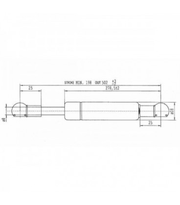 VERIN A GAZ ADAPTABLE CABINE DEUTZ 04357779