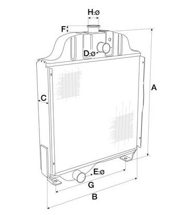 RADIATEUR ADAPTABLE CASE IH 3131579R91 787141R91 787141R92 