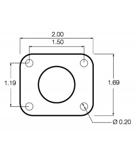 BASE RECTANGLE 5,08X4,3CM BOULE C RAM-347U