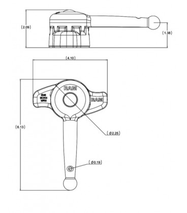 LEVIER DE SERRAGE POUR MOLETTE BRAS D RAM-KNOB9HU