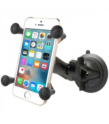 SUPPORT TELEPHONE VENTOUSE X-GRIP UN7 POUR SMARTPHONE  INF 12,70CM RAM-B-166-UN7U