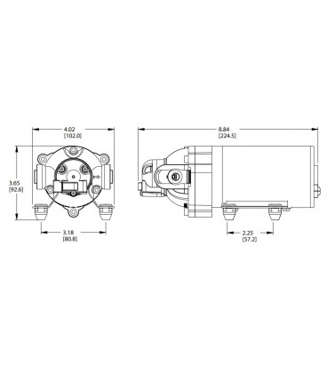 POMPE ELECTRIQUE 12V 8.3L/MIN 4.8 BARS PULFLEX