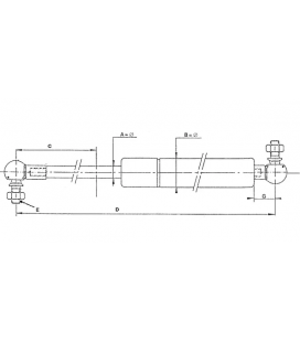 VERIN A GAZ DE PARE-BRISE DEUTZ 04357777  4357779 4388075 4336970 4344257