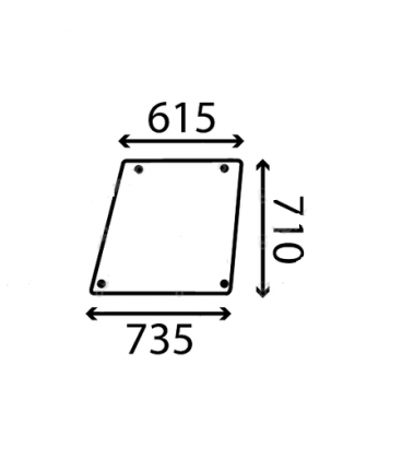 VITRE DE PORTE SUPERIEURE DROITE ET GAUCHE ADAPTABLE FIAT CABINE SIAC 9960935