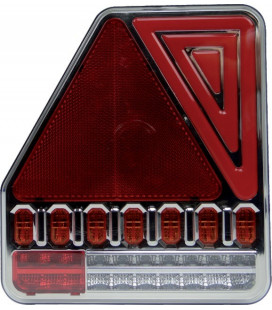 FEU ARRIERE DROIT OU GAUCHE DYNAMIQUE TRIANGLE 6 FONCTIONS LED 12-24V