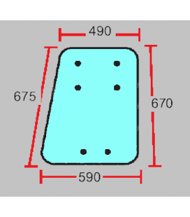 VITRE LATÉRALE OUVRANTE - PLATE - CLAIRE ADAPTABLE MASSEY FERGUSON 1897852M1