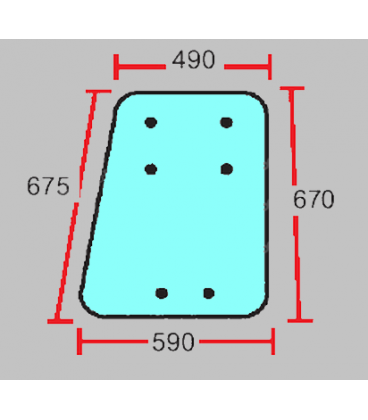 VITRE LATÉRALE OUVRANTE - PLATE - CLAIRE ADAPTABLE MASSEY FERGUSON 1897852M1