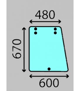 VITRE LATÉRALE OUVRANTE - PLATE - CLAIRE ADAPTABLE MASSEY FERGUSON 3473415M1