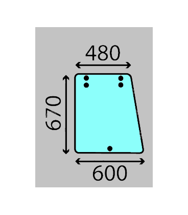 VITRE LATÉRALE OUVRANTE - PLATE - CLAIRE ADAPTABLE MASSEY FERGUSON 3473415M1