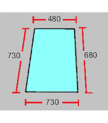 VITRE DE PORTE SUPÉRIEURE - PLATE - CLAIRE ADAPTABLE MASSEY FERGUSON 1897857M1