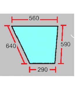 VITRE DE PORTE INFÉRIEURE - PLATE - CLAIRE ADAPTABLE MASSEY FERGUSON 3473434M1