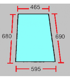 VITRE DE PORTE SUPÉRIEURE - PLATE - CLAIRE ADAPTABLE MASSEY FERGUSON 1897860M1