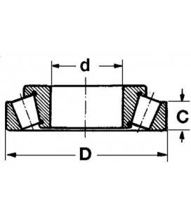 BAGUE D'ETANCHIETE TYPE AV POUR ROULEMENT 302