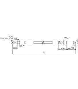 CABLE DE COMMANDE DE CHARGEUR FRONTAL LONGUEUR 1 METRE