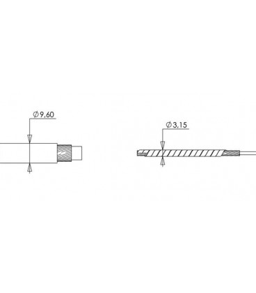 CABLE DE COMMANDE DE CHARGEUR FRONTAL LONGUEUR 1 METRE