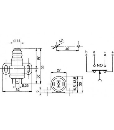 CONTACTEUR DE COMMANDE DE PRISE DE FORCE ADAPTABLE DEUTZ SAME LAMBORGHINI HURLIMANN 04391395 2.7649.100.0