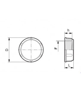 BOUCHON TARAUDE FEMELLE POLYPROPYLENE