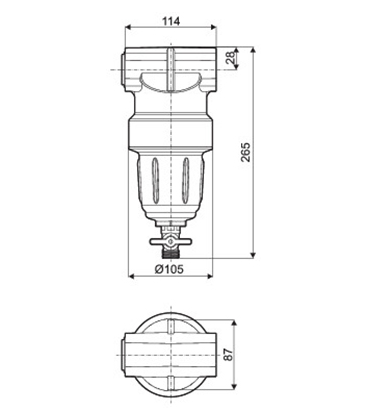 FILTRE EN LIGNE INOX 50 MESH BLEU SERIE 345 AUTONETTOYANT