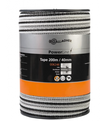 RUBAN POWERLINE 40MM BLANC GALLAGHER 200 METRES