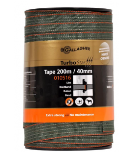 RUBAN TURBOSTAR 40MM GALLAGHER 200 METRES VERT 010516 OU MARRON 010615