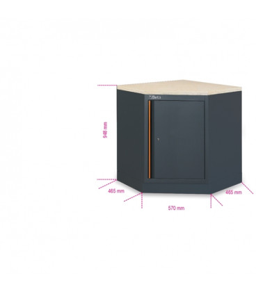 MODULE D'ANGLE INFÉRIEUR POUR LA COMBINAISON D'AMEUBLEMENTS D'ATELIER C45PRO