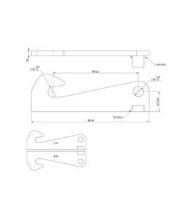 PAIRE DE FIXATION POUR CLAAS SCORPION ÉPAISSEUR 25MM