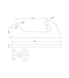 PAIRE DE FIXATION POUR FORD NEW HOLLAND ÉPAISSEUR 30MM