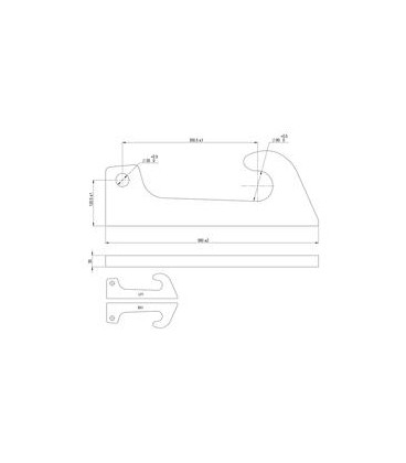 PAIRE DE FIXATION POUR FORD NEW HOLLAND ÉPAISSEUR 30MM