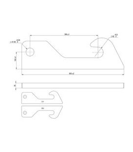 PAIRE DE FIXATION POUR JLG ÉPAISSEUR 30MM