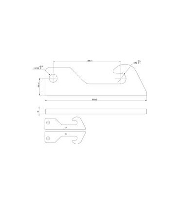 PAIRE DE FIXATION POUR JLG ÉPAISSEUR 30MM