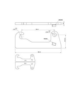 PAIRE DE FIXATION POUR CAT VARIOUS ÉPAISSEUR 30MM