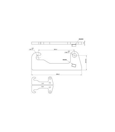 PAIRE DE FIXATION POUR CAT VARIOUS ÉPAISSEUR 30MM