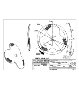 DISQUE PETALMATIC  DROIT OU GAUCHE CARBURE Ø350MM SENS DE ROTATION ANTI-HORAIRE