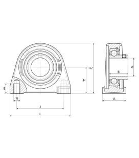 PALIER 2 TROUS SEMELLE COMPACT SERRAGE VIS POINTEAU SERIE PSHEY USPAE