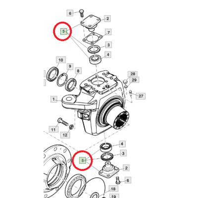 KIT PIVOT DE PONT AVANT ADAPTABLE JOHN DEERE AL209975