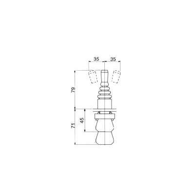 MANIPULATEUR ELECTRIQUE 1 AXE ON-OFF-ON CRANTE 2 SENS