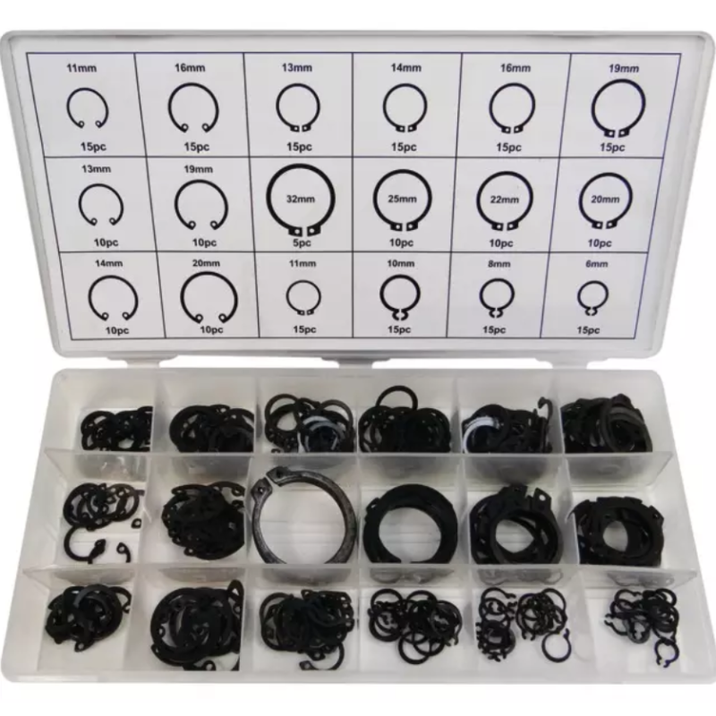 ASSORTIMENT COFFRET DE 225 CIRCLIPS INTERIEURS ET EXTERIEURS DIN471 DI