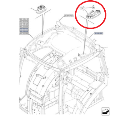 LAMPE DE PLAFONNIER ADAPTABLE CASE IH NEW HOLLAND 87301983