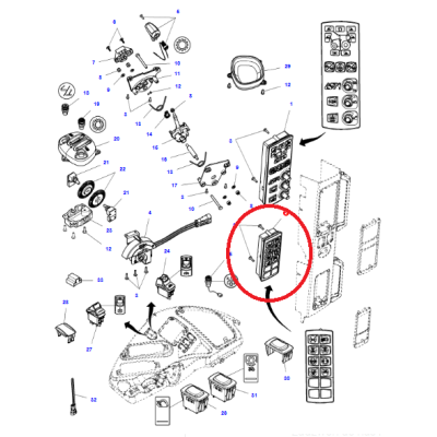 PANNEAU DE CONTROLE LATERAL ADAPTABLE MASSEY FERGUSON 4377038M93