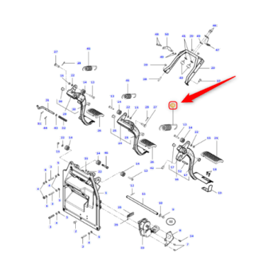 RESSORT DE PEDALE DE FREIN ADAPTABLE MASSEY FERGUSON CHALLENGER 6700 7